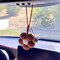 Crochet flower car accessories with bell, amigurumi flower car hanging, Knitted Flower for Interior car accessories, car decor or bag charm product 7